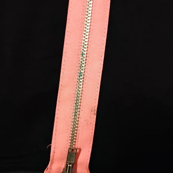 Black Fit-and-Flare Mini Dress with Pink Back Zip - Picture 2 of 8